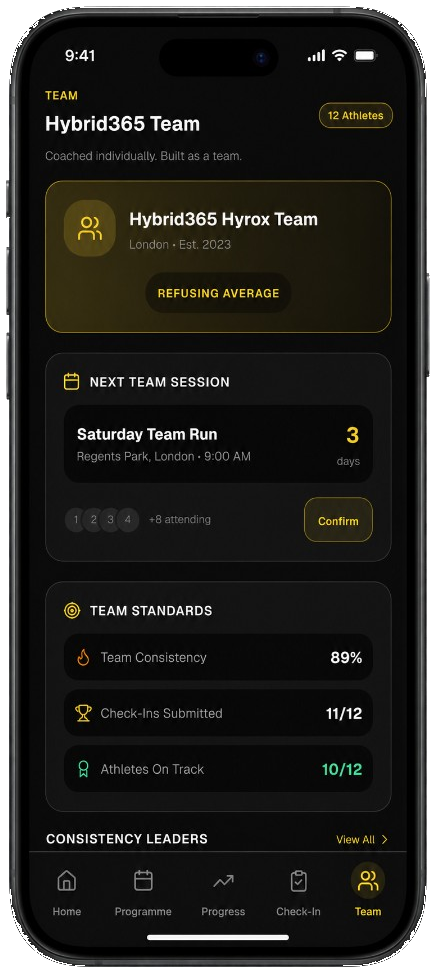 Hybrid365 app — Hybrid365 Team culture screen